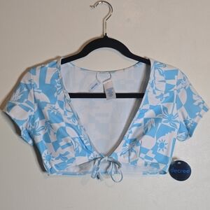 Decree Crop Tee Swim Top Size Small